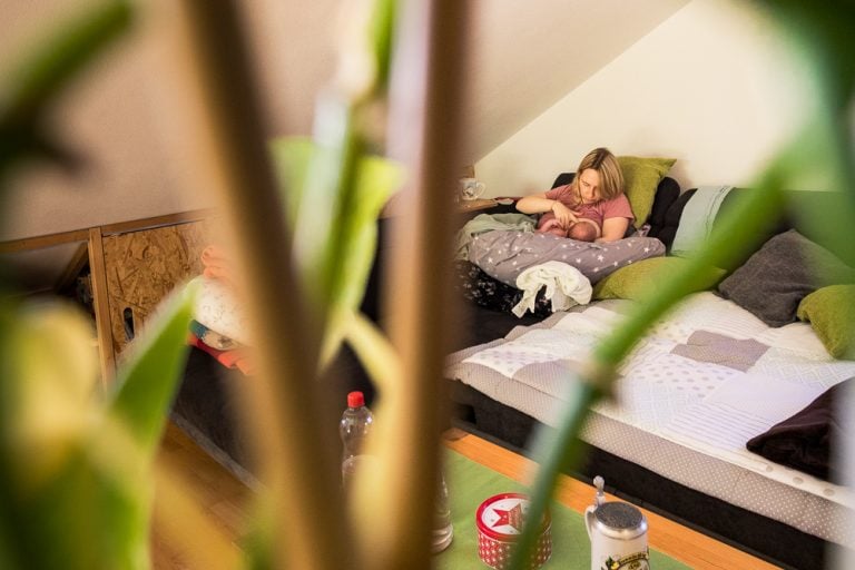 Babyfotografie Ulm Wochenbettreportage Familienfotos zuhause